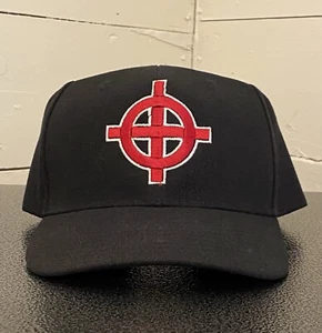 Vintage 1990s Celtic Cross ISD RAC Hat Embroidered Red & Black Mint Cond. - Picture 1 of 5