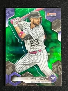 2023 Bowman's Best KRIS BRYANT GREEN REFRACTOR 44/99 ROCKIES #22 - Picture 1 of 2