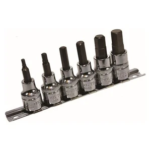 KC Tools 6pc 3/8" Dr 1/8" - 7/16" In-Hex Socket Set - Picture 1 of 1