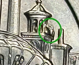 2019-P Die Chip Error on Bell Tower Lowell Quarter (1081) - Picture 1 of 7