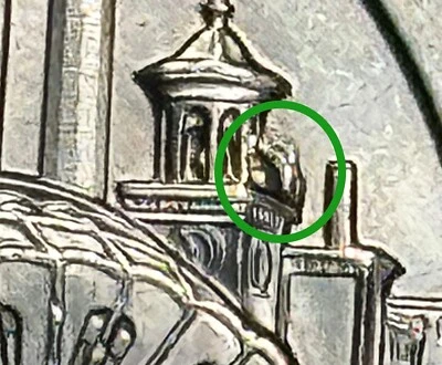 2019-P Die Chip Error on Bell Tower Lowell Quarter (1081) - Image 1 of 4
