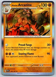 Hisuian Arcanine - Holo Rare - Twilight Masquerade TWM 100/167 Pokemon Card - Picture 1 of 1