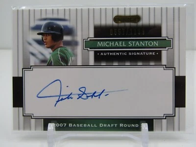 MICHAEL STANTON 2008 RAZOR ROOKIE AUTOGRAPH AUTO! #0557/1199! FLORIDA MARLINS! - Image 1 of 2