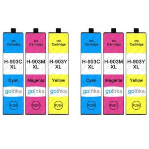6 C/M/Y Ink Cartridges to replace HP 903C, 903M, 903Y XL Compatible/non-OEM - Picture 1 of 1