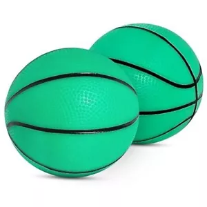 Glow in the Dark Basketball, 2er Pack - Mini Basketball Spielzeug für Indoor grün - Bild 1 von 7