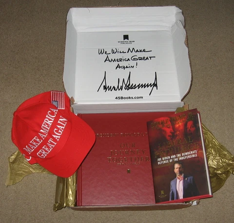 Donald Trump Signed Numbered Our Journey Together Special Edition Books & Hat Cover