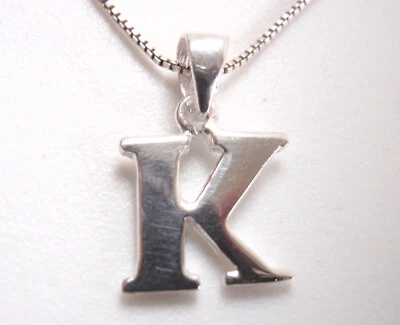 The Letter "K" 925 Sterling Silver Pendant k Initial - Image 1 of 3