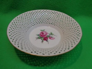Schale Durchbruch Porzellan Rose 19 x 5 cm von KPM Berlin - Picture 1 of 2