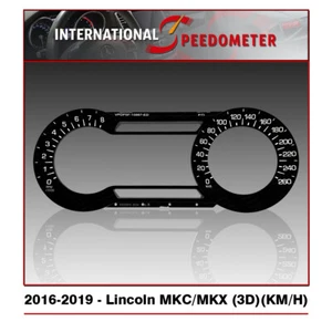 3D Speedometer Faceplate Fits a 2016 to 2019 Lincoln MKC/MKX (KM/H) - Picture 1 of 3