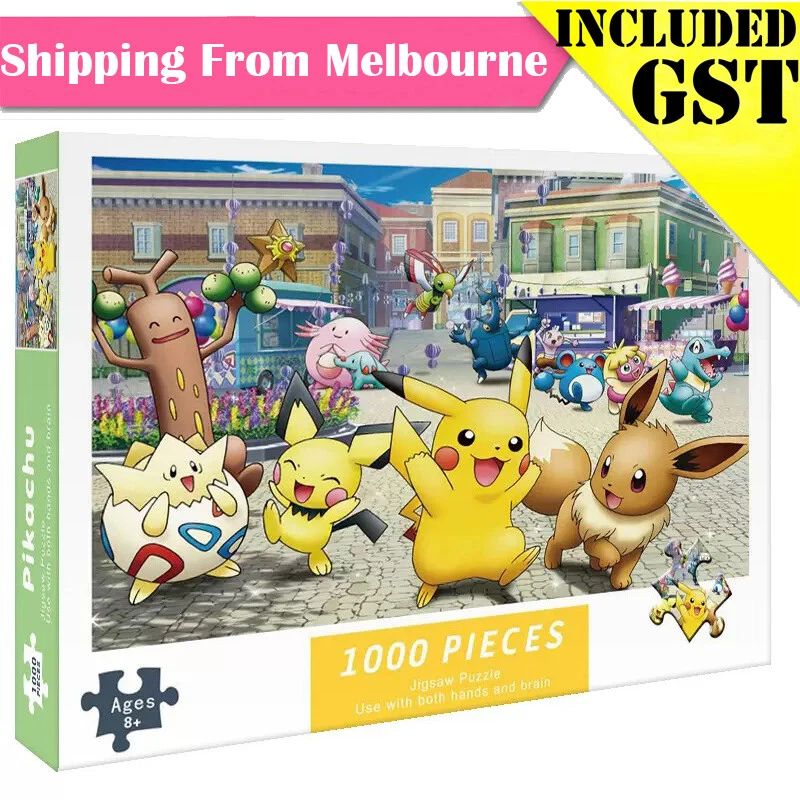 1000Pcs Jigsaw Puzzle Pokemon Kids Hinkler Mindboggler Adults Puzzles Games Gift - image 1 of 4