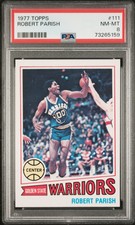 PSA 8 NM-MT Robert Parish 1977 Topps #111 Rookie Card Celtics Chief