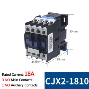 Contactores de CA 18 Amp 110V bobina voltaje 3 polos 1 SIN contactos auxiliares CJX2-1810 - Imagen 1 de 10