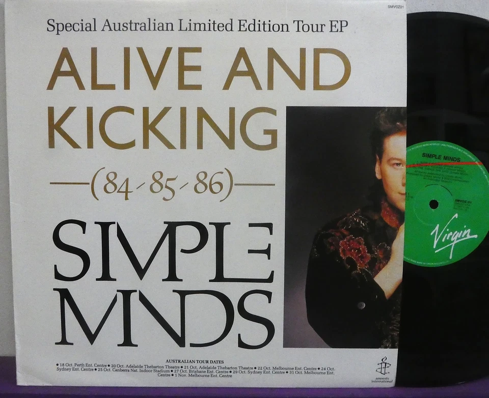 SIMPLE MINDS Alive & Kicking 12'' Special ~ AUSTRALIAN TOUR LIMITED EDITION EP - Image 1 of 2