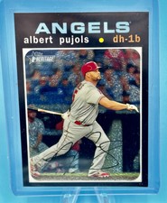Albert Pujols 2020 Topps Heritage Chrome /999 #THC-78 Los Angeles Angels LEGEND