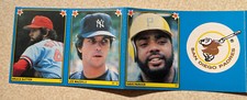 1983 Fleer Star Stickers full panel Henderson Schmidt Brett Sutter