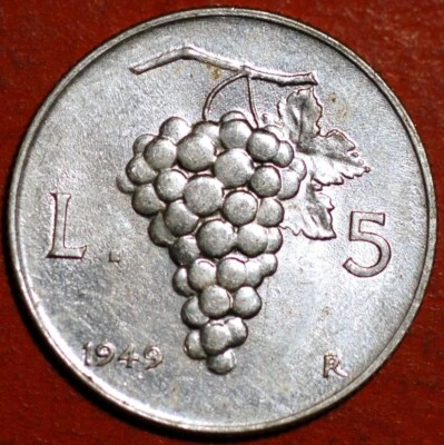 Italy 5 Lire 1949 KM# 89 - Image 1 of 2