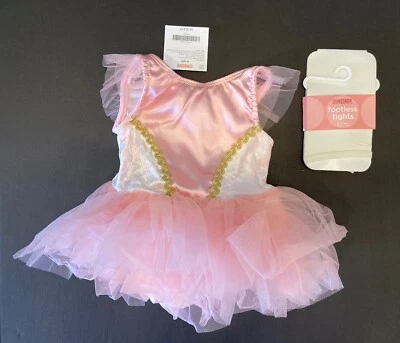 NWT Gymboree 6-12 Months Pink Baby Ballerina Tutu Costume & Footless Tights - Image 1 of 3