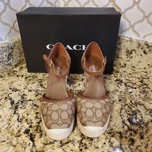COACH Raine Espadrille In Signature Jacquard SZ 11 B,New - Picture 1 of 8