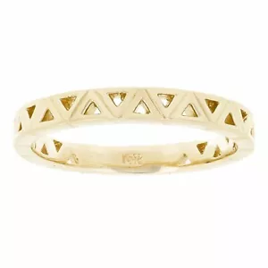 14k Yellow Gold Rotating Triangle Cutout Stackable Ring 2.7 grams Size 6.5 - Picture 1 of 2
