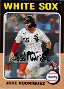 2024 TOPPS HERITAGE #254 JOSE RODRIGUEZ ROOKIE CARD WHITE SOX - Bild 1 von 2