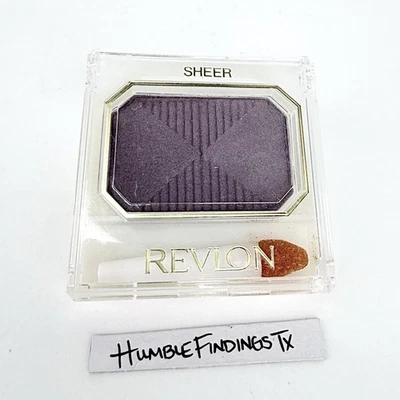 Vintage Revlon Custom Eyes GAUZY GREY Sheer Eyeshadow White Clear Box NEW 90s - Image 1 of 4