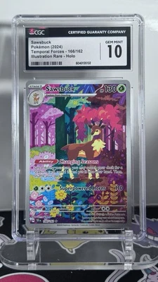 Sawsbuck 166/162 SV05: Temporal Forces Holo CGC Gem Mint 10 - Image 1 of 2