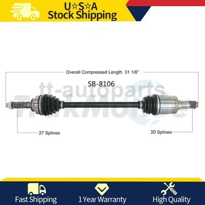 Junta de eje trasero izquierdo CV para Subaru BRZ 2019 2018 2017 2016 2015 2014 2013 Foto 1 de 2