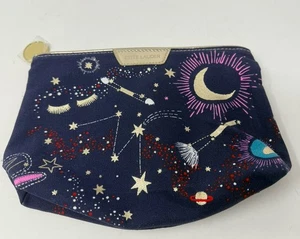 Estee Lauder Retro Printed Cosmetic Makeup Pouch Bag Travel Case Stars Moon - Picture 1 of 3