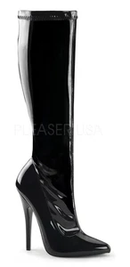 Sexy Dominatrix 6" Stiletto Pole Dancer Pointed Toe Stretch Knee Boots SZ 6 - Picture 1 of 10