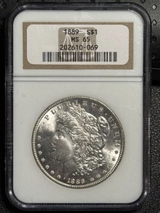 1889 Morgan Silber Dollar NGC MS-65 - Bild 1 von 2