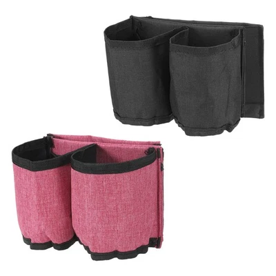 2Pcs Luggage Travel Cup Holder, Free Hand Drink Carrier, Black Rose Red - Image 1 of 4