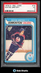 1979 O-PEE-CHEE #18 WAYNE GRETZKY ROOKIE RC OILERS HOF VG BLUE LINES PSA 3 - Picture 1 of 3