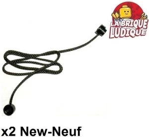 LEGO 2x String Schnur Cord Seil 30L Overall Stud Hosel Schwarz / x127c30pb01 - Picture 1 of 1