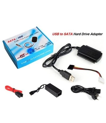 TRADE SHOP TRAESIO Adattatore Da Sata / Ide A Usb 2.0 Supporta Hd Hard Dsik 2.5 3.5 Cavo Sata