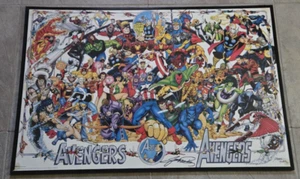 1993 George Perez AVENGERS 30th Anniversary Poster Signed STAN LEE Marvel 30x40" - Picture 1 of 4