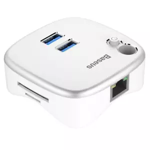 Ranura para tarjetas SD y TF 5 en 1 doble USB 3.0 y base de expansión portátil hembra RJ45 - Imagen 1 de 8