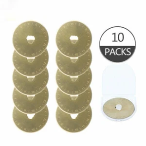 Sew Better Titanium Gold Set 10 Rotary Cutting Blades 45mm Fits All Brands - Picture 1 of 6