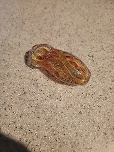 RARE Hand Made GLASS SMOKING PIPE HAND BLOWN 3.75" - Picture 1 of 8