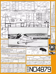 Comet Model Airplane Plans (FF): Howard DGA-9 48" Scale Rubber-Powered (1938) - Picture 1 of 4