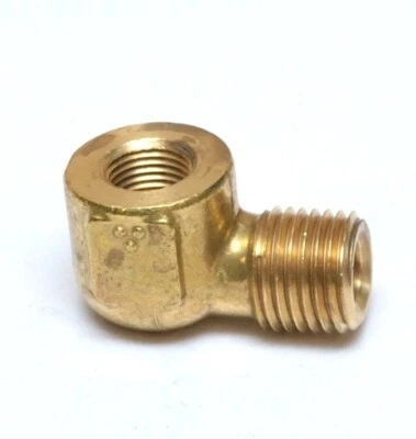 Forged Reverse Street Elbow 1/8 Female - 1/4 Male Npt Fitting Water Oil Gas Fuel - Image 1 of 4