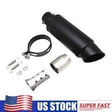 Gloss-Black 38-51mm Exhaust Muffler Pipe ATV UTV Scooter Dirt Quad Street Bikes