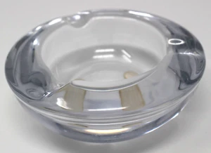 Art Vannes France crystal ashtray round heavy vintage circa 60s MCM 4.25 in - Picture 1 of 11