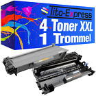 Trommel & 4 Toner Xxl Platinumserie Für Brother Tn3380 Dr3300 Hl-5450 Dnt Hl-547