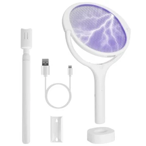 90ºRotating Bug Zapper Wand Handheld Mosquito w/ Telescopic Extension Wand - Picture 1 of 19