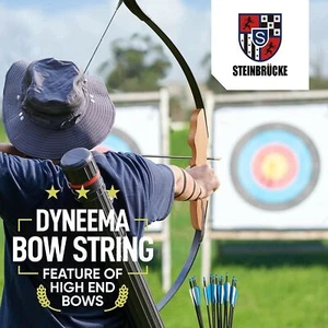 54" Recurve Bow&Arrow Set 40 lbs Archery Traditional Wooden Hunting Longbow Kit - Picture 1 of 9