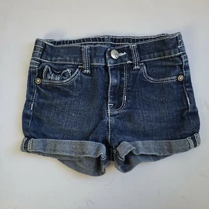 Jordache Girls Navy Flat Front Elastic Waist Denim Jean Shorts Size 24 M - Picture 1 of 5
