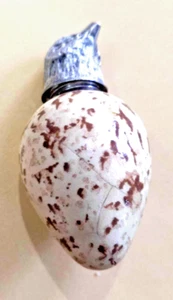 OLD empty Perfume Bottle porciline Macintyre Miniature  Birds Scent Chic cover - Picture 1 of 9