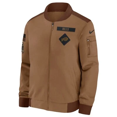Chaqueta Bomber BUFFALO BILLS NIKE 2024 Marrón Salute To Service Cremallera Completa HOMBRE XL Foto 1 de 4