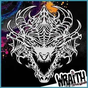Dragon #4 - Reusable Airbrush Stencil Template - Picture 1 of 4