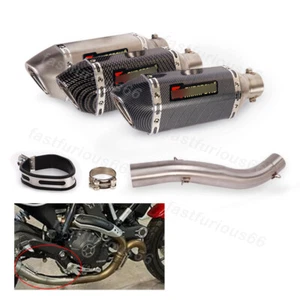 51mm For Ducati Scrambler Monster 797 Exhaust Mufflers Mid Link Pipe DB Killer - Picture 1 of 14